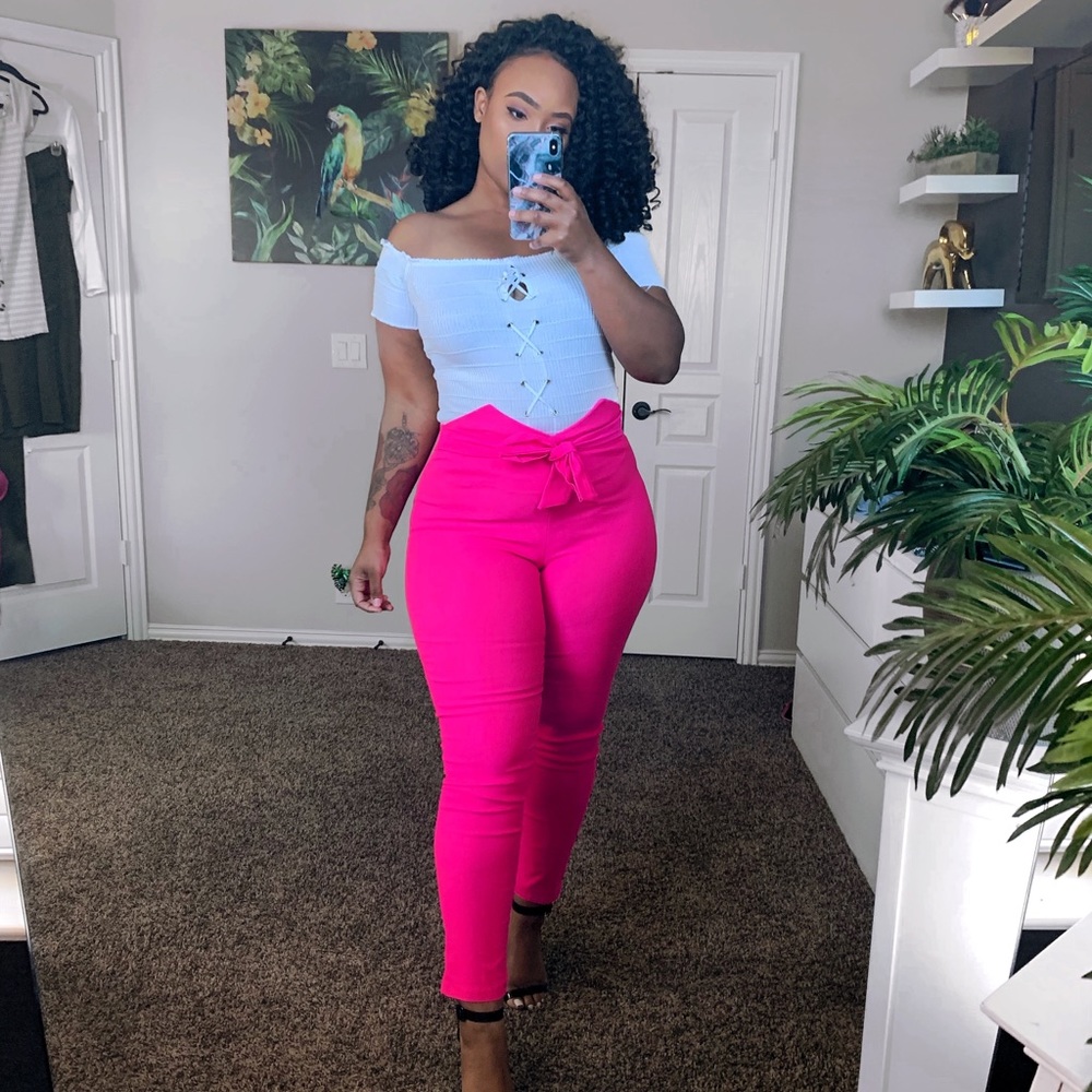 Bow peep pink pants